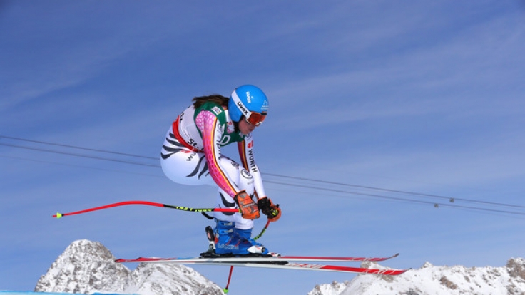Auf ihr liegen am Freitag alle Hoffnungen: Kira Weidle aus Deutschland, hier beim Training der Abfahrt in St. Moritz.