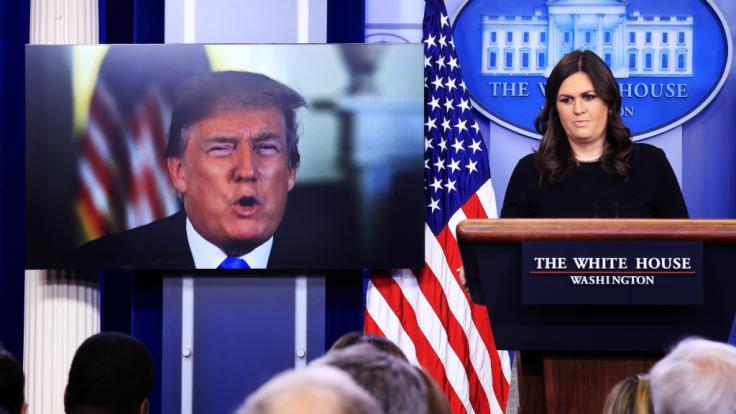 Trump-Sprecherin Sarah Sanders möchte sich mehr um ihre Familie kümmern.