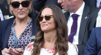 Pippa Middleton muss ständig an ihrem Kleid ziehen.