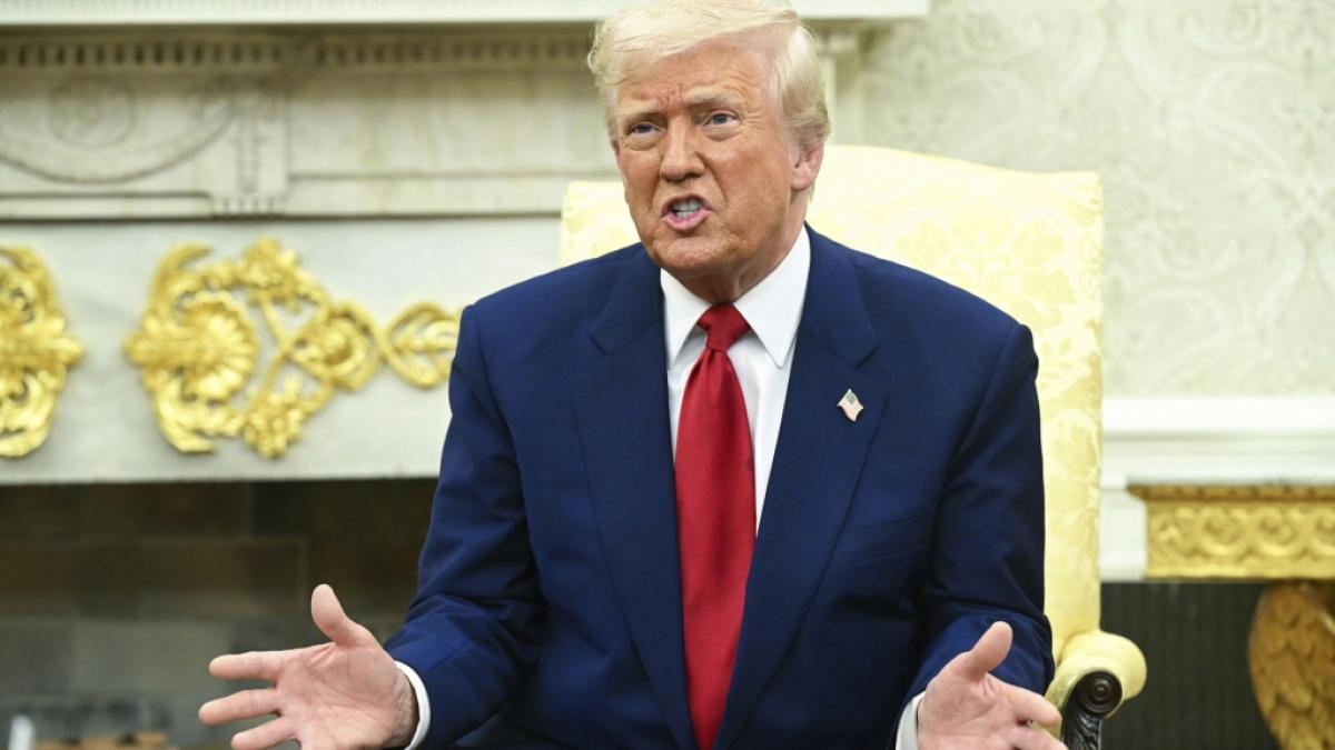 Donald Trump hat sich mit seiner unberechenbaren Zoll-Politik, vor allem gegen&uuml;ber China, zur Zielscheibe bei&szlig;enden Spotts im Internet gemacht. (Foto)
