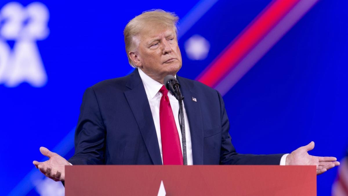 Donald Trump wettert erneut gegen Joe Biden. (Foto)