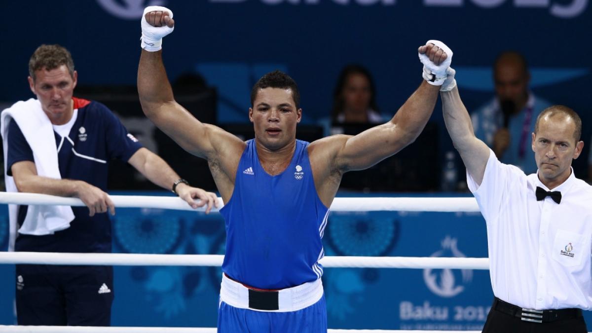 Box-Profi Joe Joyce 2015 nach einem siegreichen Kampf. (Foto)