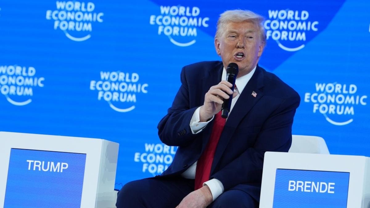 Beim Weltwirtschaftsforum in Davos hat sich Donald Trump auch &uuml;ber die Zukunft der Ukraine ge&auml;u&szlig;ert. (Foto)