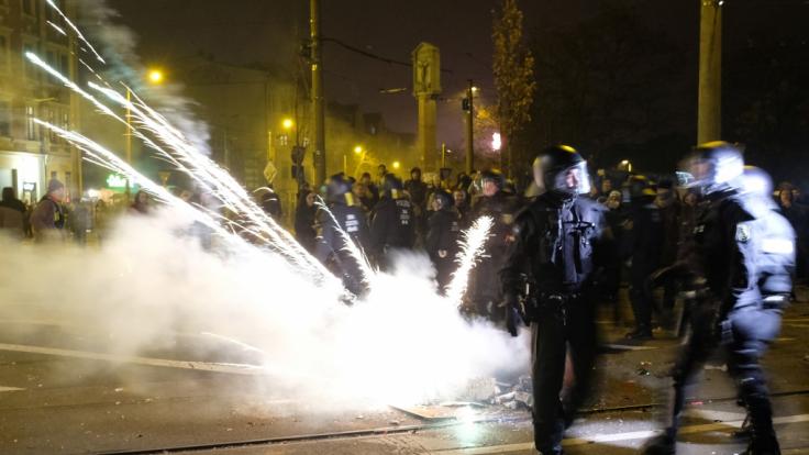 An Silvester kam es in Leipzig zu Ausschreitungen.