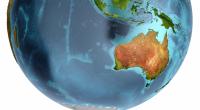 Australien auf dem Globus - doch gibt es den fünften Kontinent in Wirklichkeit gar nicht?