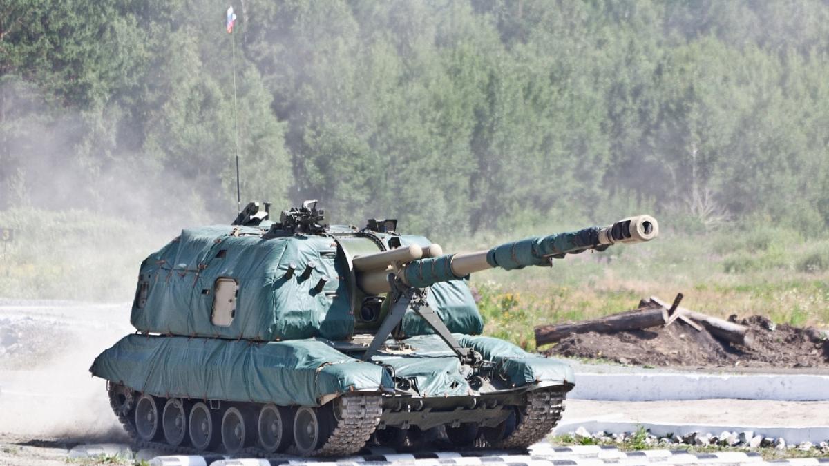Ukrainische Streitkr&auml;fte sollen eine russische Panzerhaubitze abgeschossen haben. (Symbolfoto) (Foto)