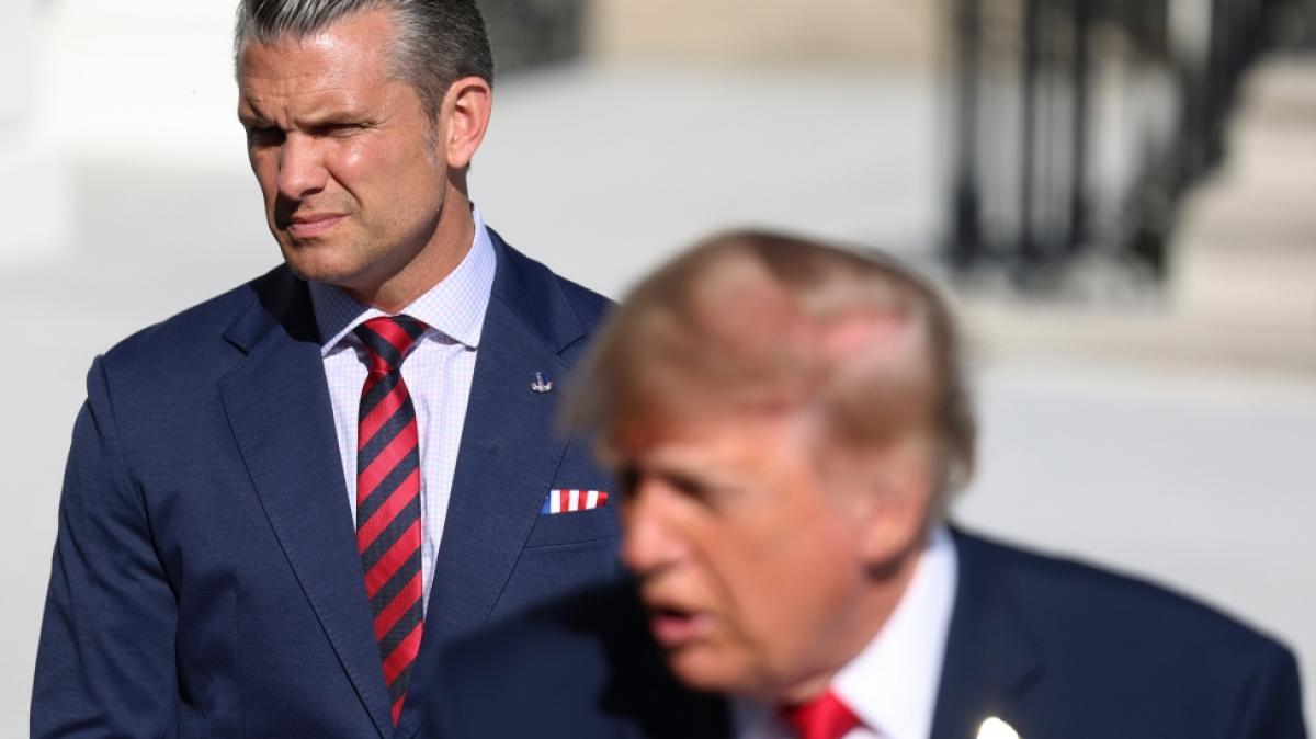 Pete Hegseth (links) plant eine Live-Hinrichtung - Donald Trump gef&auml;llt der Plan. (Foto)