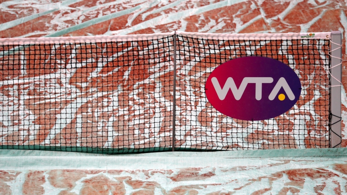 Das WTA Logo an einem gespannten Tennis Netz bei der Tour in N&uuml;rnberg, am 24.05.2018. (Symbolbild) (Foto)
