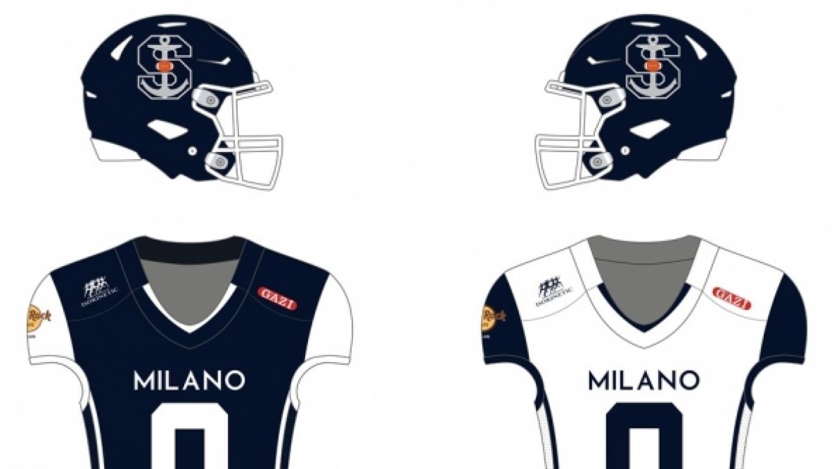 Uniform of the Milano Seamen football team in 2024. (Foto)
