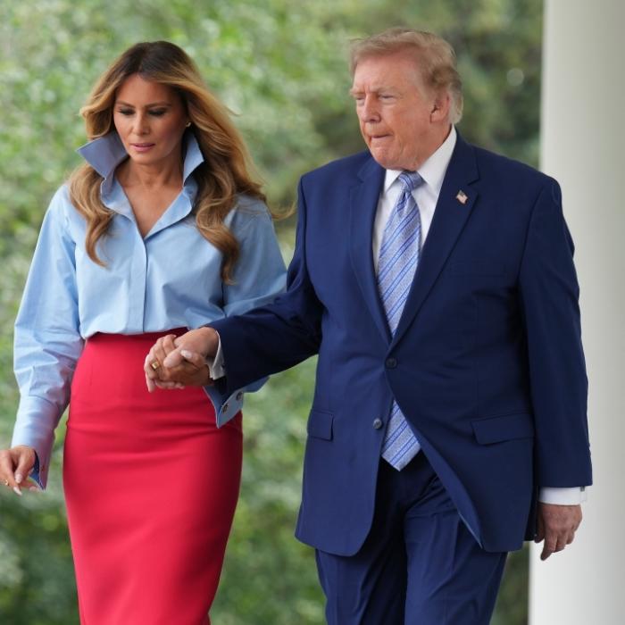 Melania greift nach Trumps Hand – diese Bilder sorgen für Wirbel