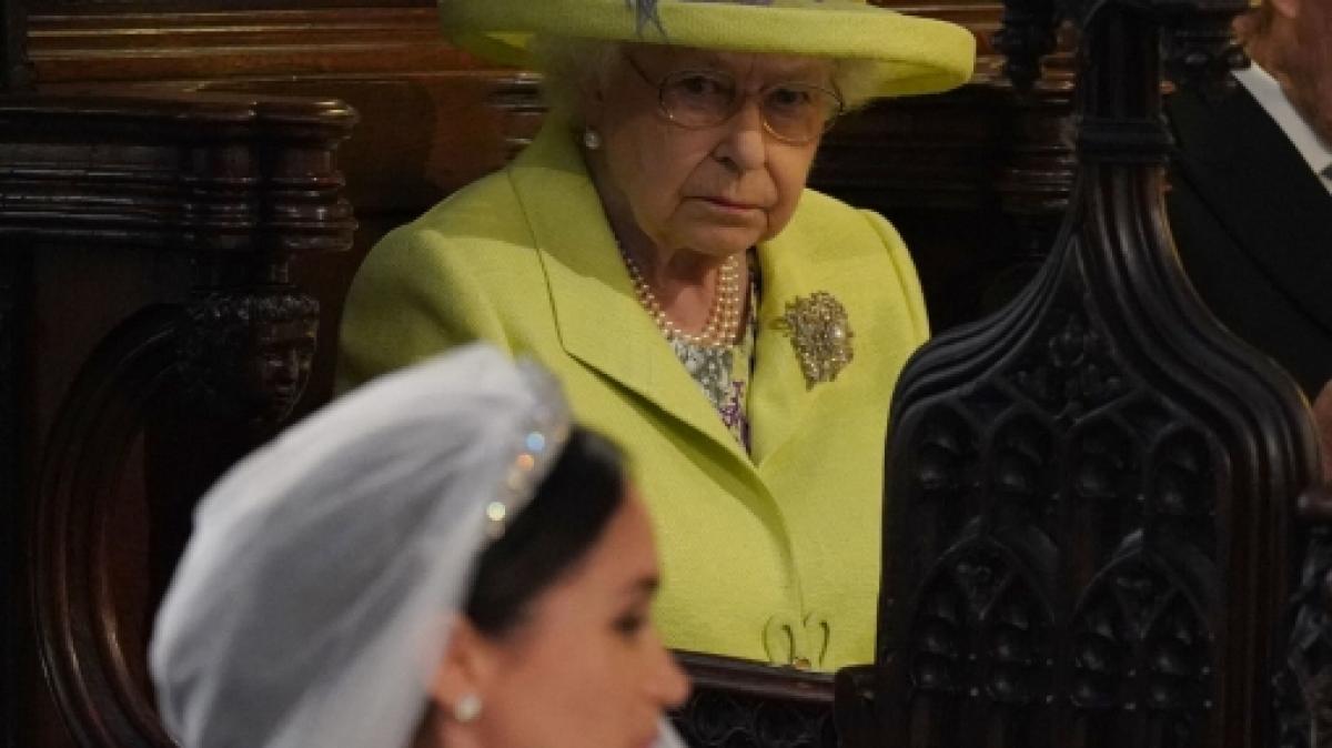 Bei Queen Elizabeth II. sorgte Prinz Harrys Frau Meghan Markle keineswegs f&uuml;r ungetr&uuml;bte Freude. (Foto)