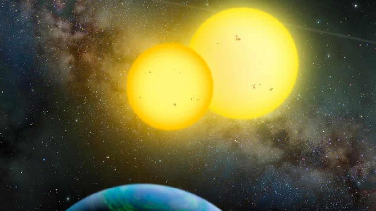 Zwei Sonnen für einen Planeten. (Foto)
