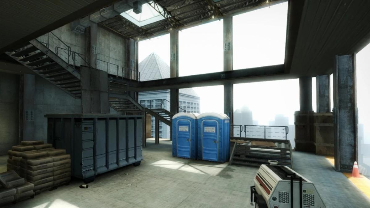 Hier hei&szlig;t es nur f&uuml;r schwindelfreie Spieler: Go go go! Denn die CS:GO-Map Vertigo spielt auf einem unfertigen Wolkenkratzer in luftigen H&ouml;hen. (Foto)