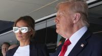 Melania Trump zeigte eine kühle Miene.