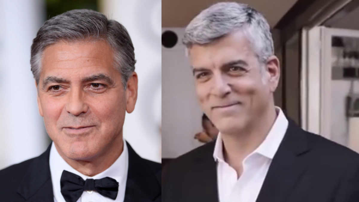 George Clooneys Doppelg&auml;nger treibt das Spiel noch weiter - er kopiert seine Kaffee-Werbung. (Foto)
