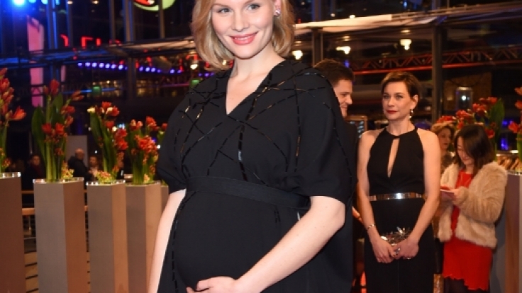Rosalie Thomass bei den 66. Internationalen Filmfestspielen in Berlin am 11. Februar 2016 - damals noch mit Babybauch.