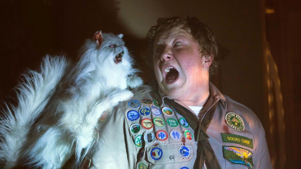 Joey Morgan in einer Szene in "Scouts vs. Zombies". (Foto)