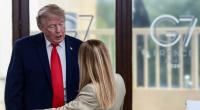 Donald Trump mit Giorgia Meloni beim G7-Gipfel