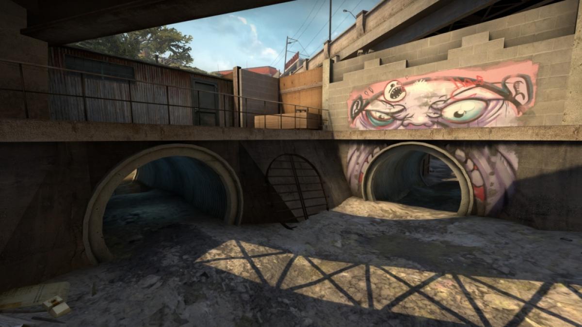 Die Karte Overpass in CS:GO spielt in Berlin und zwar genauer gesagt in einem verlassenen Industriegel&auml;nde, das von Kan&auml;len, Br&uuml;cken und Tunneln durchzogen ist. (Foto)