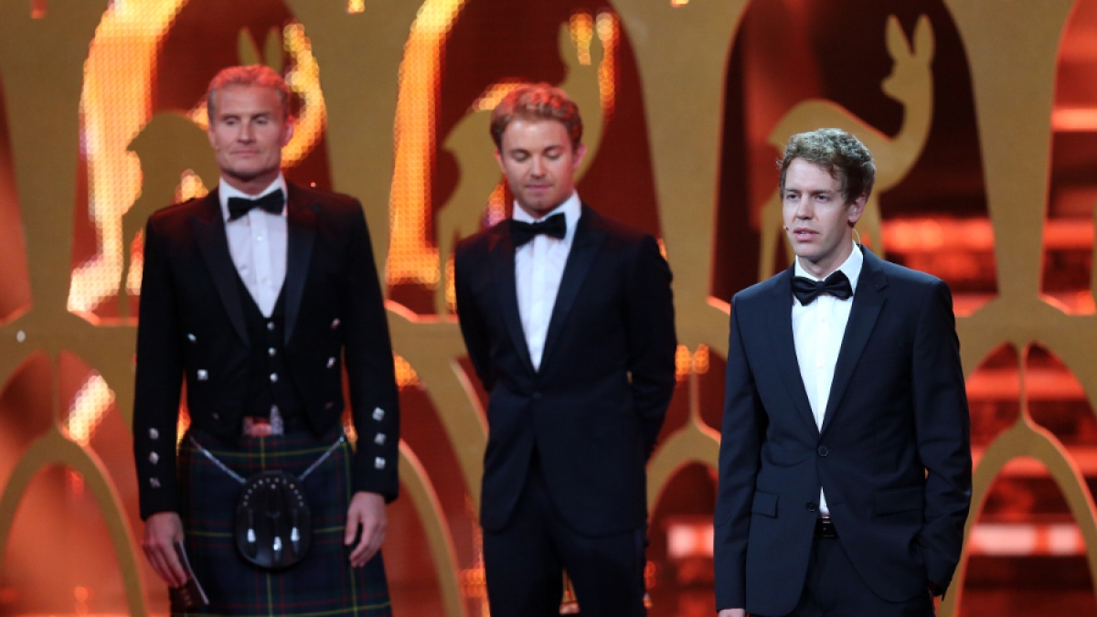 Sebastian Vettel hielt die Laudatio f&uuml;r Michael Schumacher. (Foto)