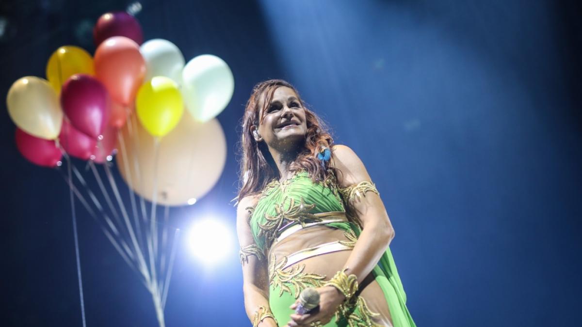 Andrea Berg w&auml;hrend des Konzertes in Stuttgart. (Foto)