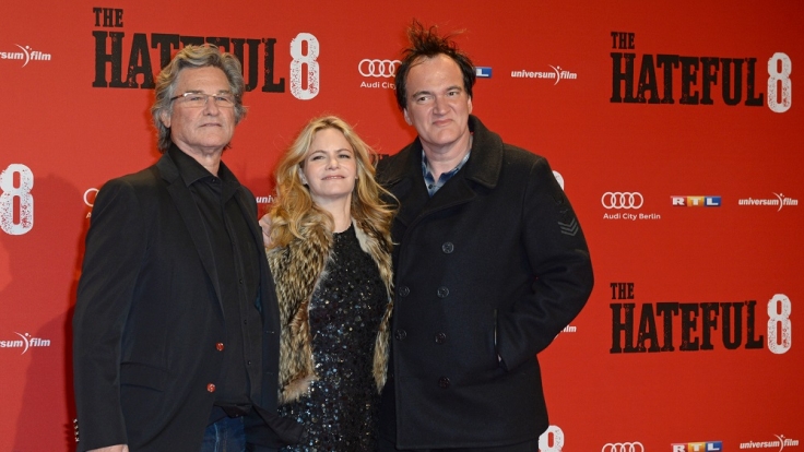 Zusammen mit den Darstellern Kurt Russell und Jennifer Jason Leigh besuchte Tarantino die deutsche Hauptstadt.