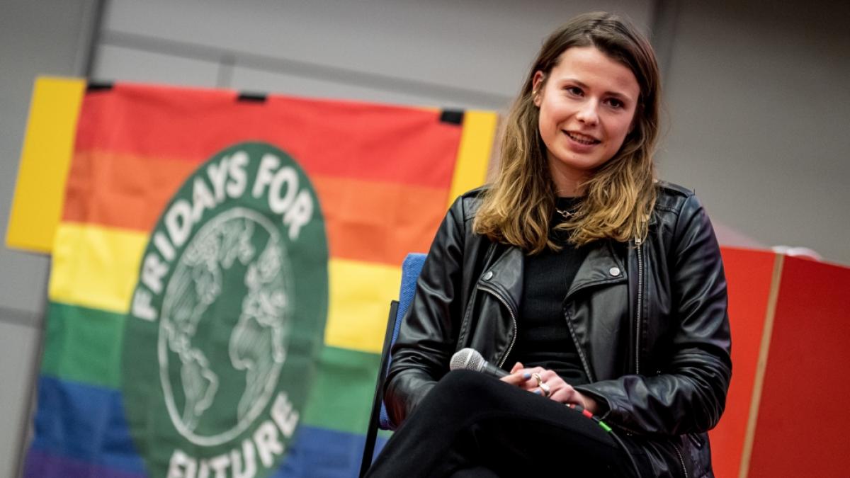 Fridays-for-future-Aktivistin Luisa Neubauer in der&nbsp;TU Berlin im Februar 2023. (Foto)
