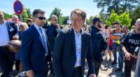 Karl Lauterbach hat am Mittwoch, 22. Juni, eine Verdi-Kundgebung in Magdeburg besucht.