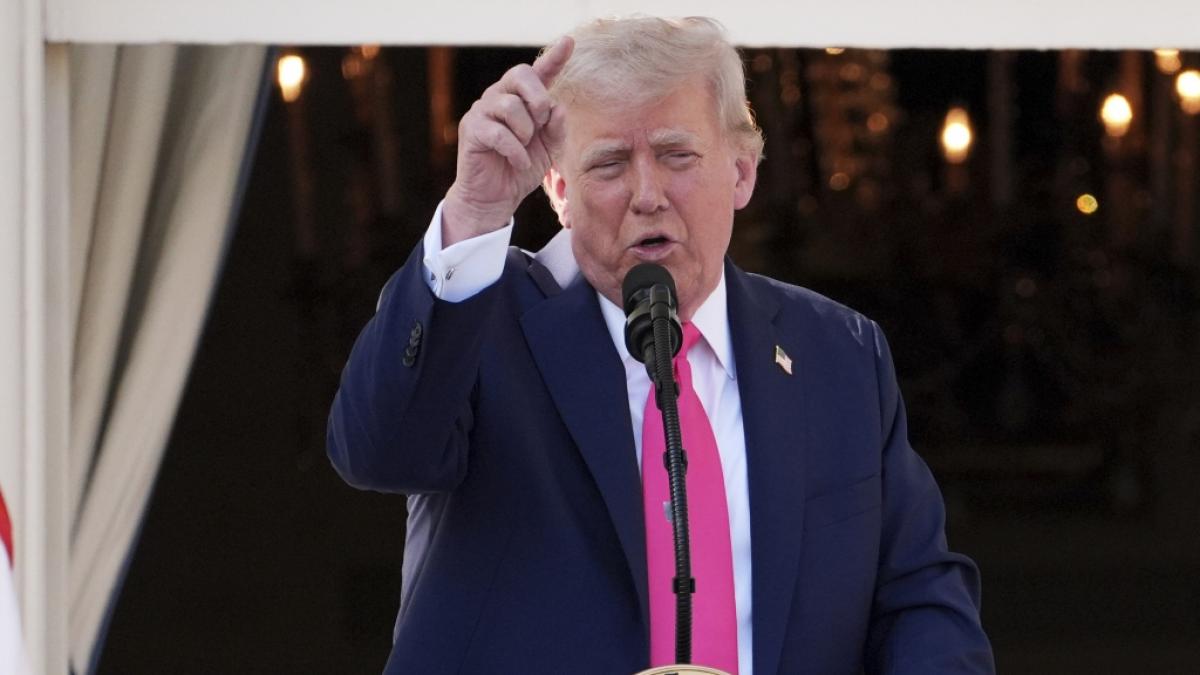 Donald Trump: Nach diesem Auftritt wird es im Netz erneut verspottet.&nbsp; (Foto)