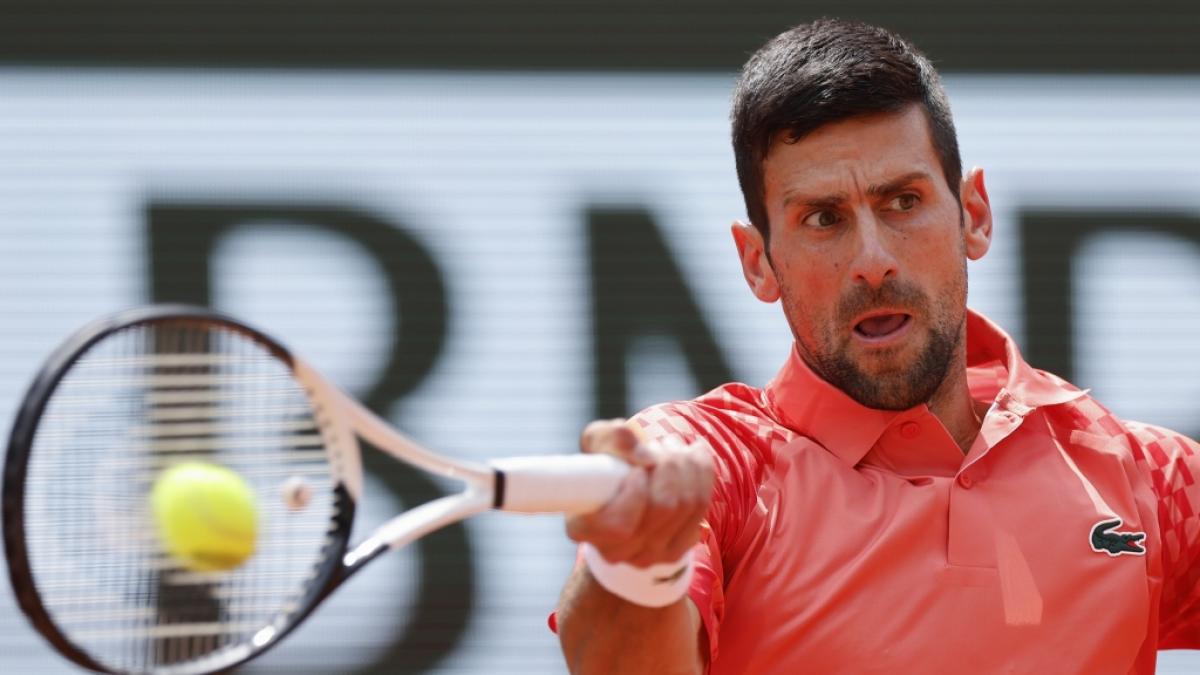 Novak Djokovic in Aktion. (Foto)