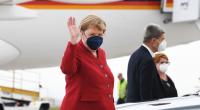 Angela Merkel leistete sich einen peinlichen Patzer bei der Ankunft in Cornwall.