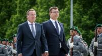 Der deutsche Verteidigungsminister Boris Pistorius und sein litauischer Amtskollege Laurynas Kasčiūnas.