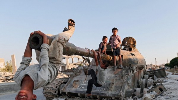 Kinder in Syrien: Das von Terror und Krieg überzogene Land ist laut Global Peace Index das unfriedlichste der Welt.