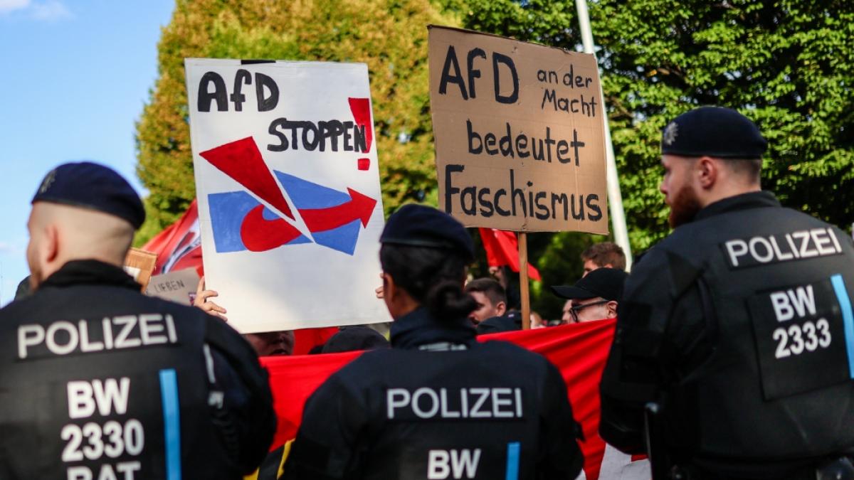Gegen die menschen- und demokratieverachtende Politik der AfD gehen auch im November 2025 wieder bundesweit Menschen bei Demonstrationen auf die Stra&szlig;e. (Foto)