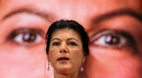 Sahra Wagenknecht, Bundesvorsitzende vom Bündnis Sahra Wagenknecht (BSW) spricht auf einer Veranstaltung.
