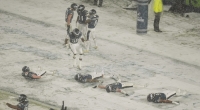 Schneeengel in der Endzone von den Philadelphia Eagles