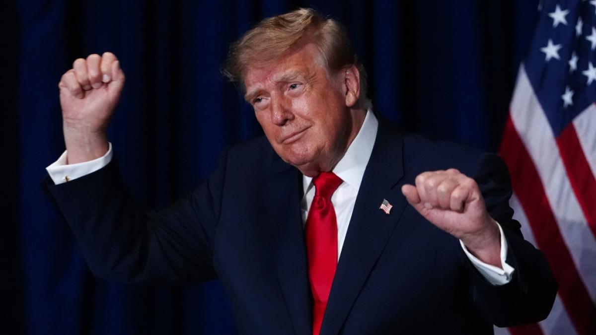 Fast schon so legend&auml;r wie seine teils skurrilen Aussagen sind Trumps T&auml;nze auf der B&uuml;hne. (Foto)