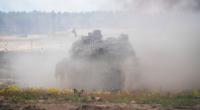 Der deutsche Kampfpanzer Leopard 2A6 (hier auf dem Truppenübungsplatz Pabrade, Litauen) kommt nun offenbar auch bei der Schlacht um Awdijiwka im Ukraine-Krieg zum Einsatz.