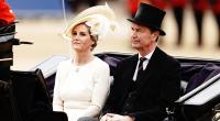 Sophie, die Herzogin von Edinburgh, und ihr Schwager Sir Timothy Laurence, der Ehemann von Prinzessin Anne, führten die royale Prozession vom Buckingham-Palast zum Paradeplatz an.
