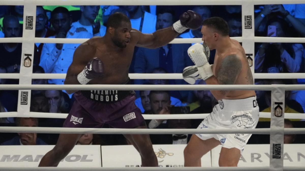 Oleksandr Usyk vs. Daniel Dubois standen sich am 26.08.2023 in Breslau gegen&uuml;ber (Foto)