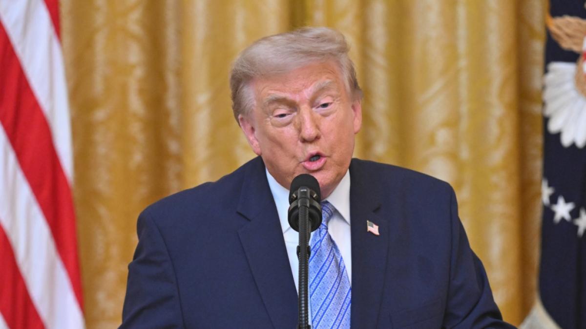 Donald Trump hielt eine Rede an die Nation und attackierte mehrere US-TV-Sender, weil sie die Ansprache nicht live &uuml;bertragen wollten. (Foto)