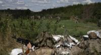 Freiwillige trainieren für den Ukraine-Krieg am Stadtrand von Kiew.