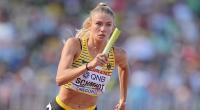 Leichtathletin Alica Schmidt aus Deutschland in Aktion.