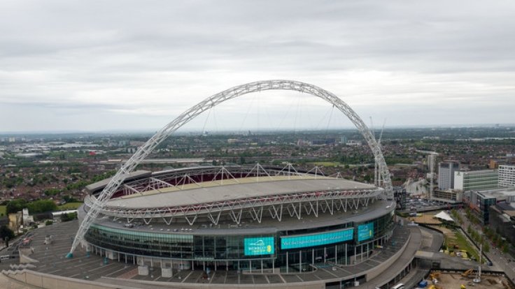 Das Wembley-Stadion in London vor dem FA-Cup-Finale zwischen dem FC Arsenal und dem FC Chelsea am 27. Mai 2017.