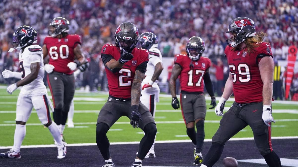 Emeka Egbuka jubelt seinen Touchdown am 15.09.2025. (Symbolbild) (Foto)