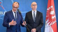 Friedrich Merz spricht bei seinem Antrittsbesuch in Brandenburg über Migration.