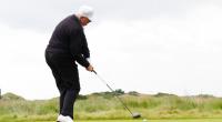 Donald Trumps Golf-Wochenende in Bedminster wurde von einem Zwischenfall in luftiger Höhe gestört.