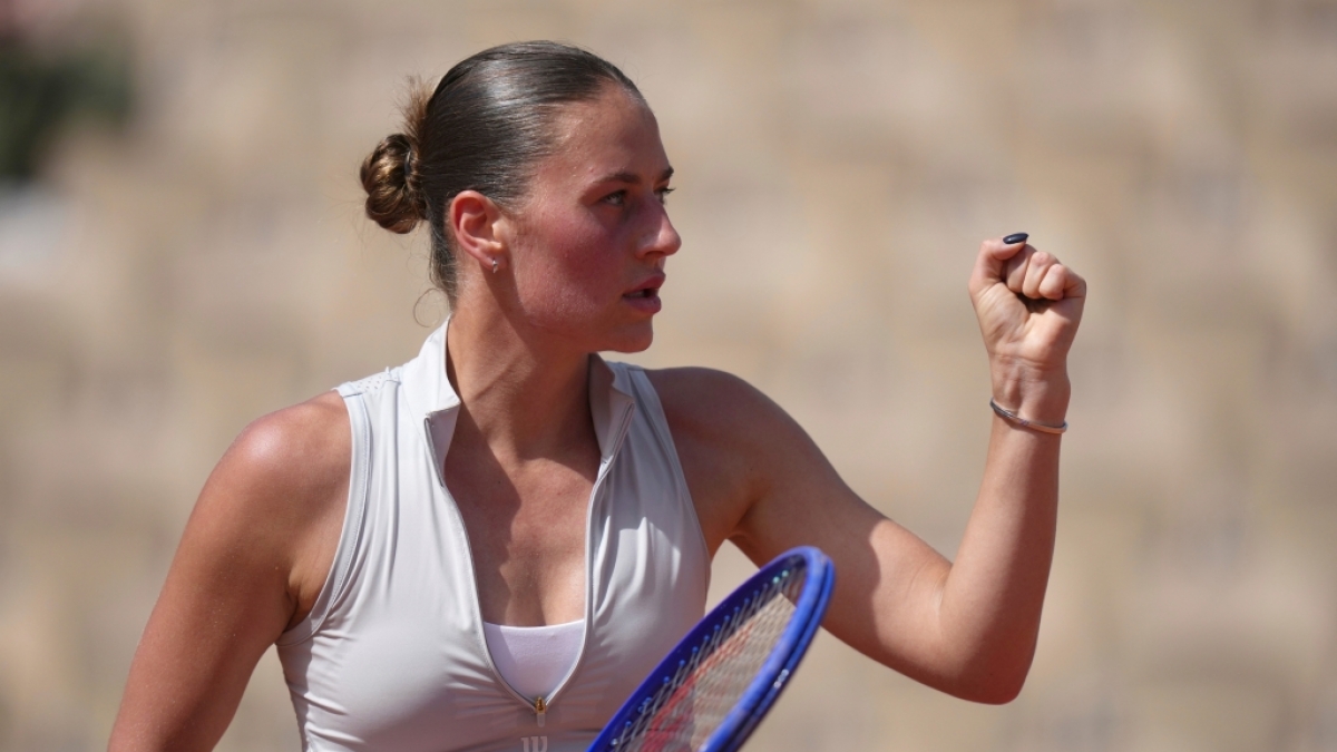 Tennis: Grand Slam/WTA-Tour/French Open, Einzel, Frauen, 1. Runde. Die Ukrainerin Marta Kostyuk reagiert w&auml;hrend ihres Spiels gegen die Spanierin Selekhmeteva, vom 24.05.2026. (Symbolbild) (Foto)