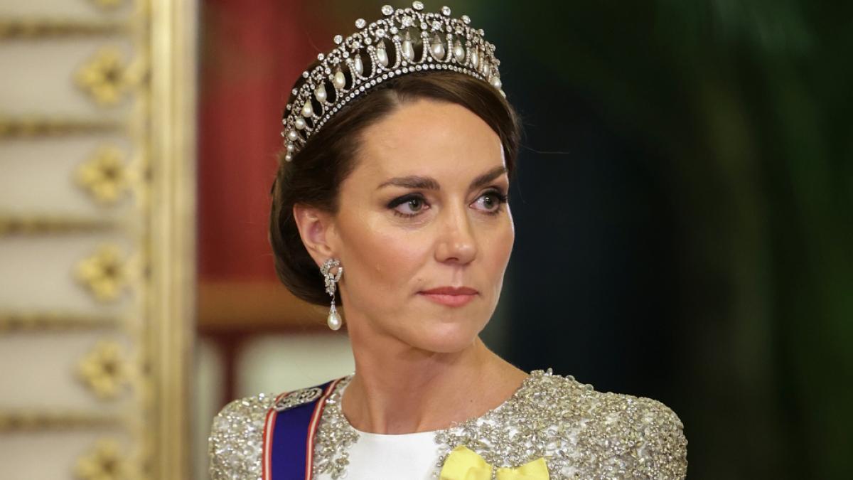 Royals-Fans gerieten beim Anblick von Prinzessin Kate kollektiv ins Schw&auml;rmen, als die Prinzessin von Wales beim ersten Staatsbankett von K&ouml;nig Charles III. in einer traumhaften Robe auftauchte. (Foto)