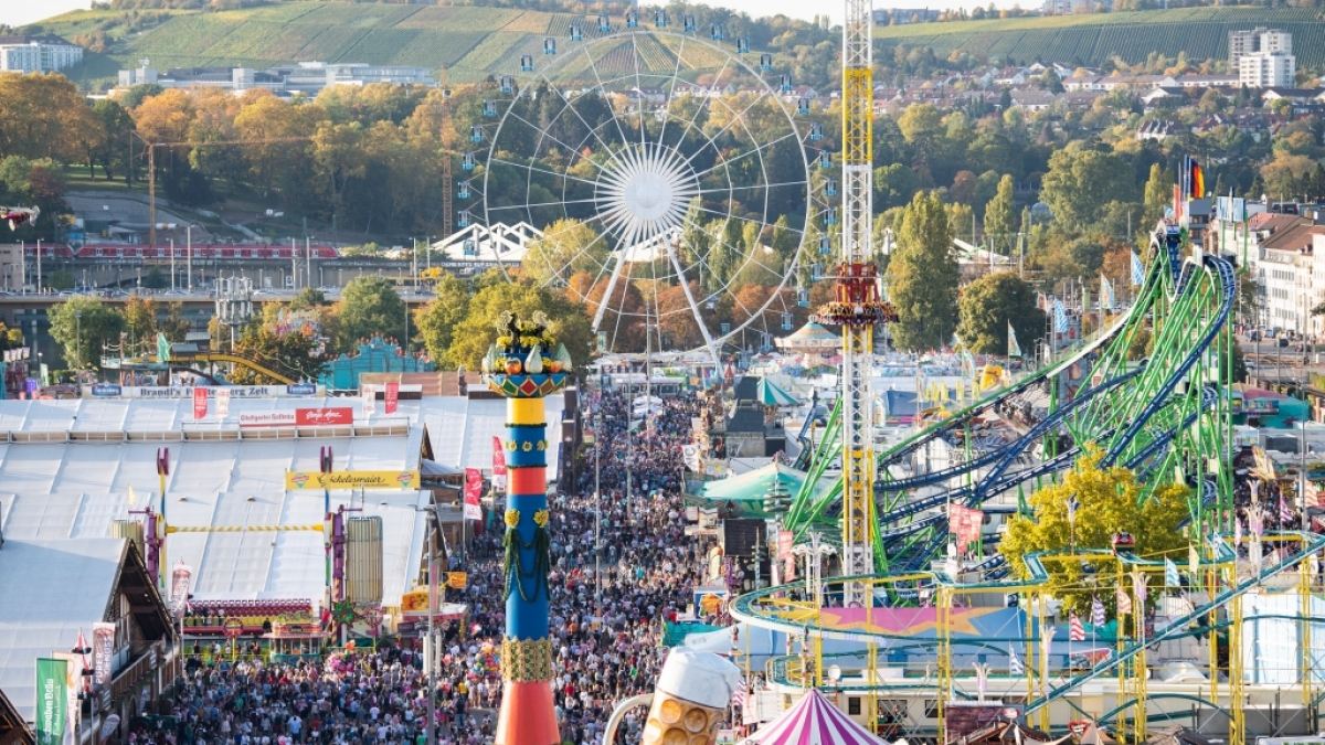 Millionen Besucher:innen werden auf den Cannstatter Wasen in Stuttgart erwartet. (Foto)